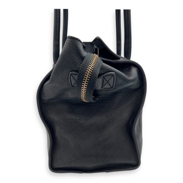 Luggage Mini Black Top Handle Bag in Calfskin, Gold hardware - Image 3