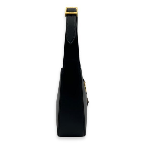 Le 5 A 7 Shoulder Bag Black in Calfskin, Gold hardware - Image 3