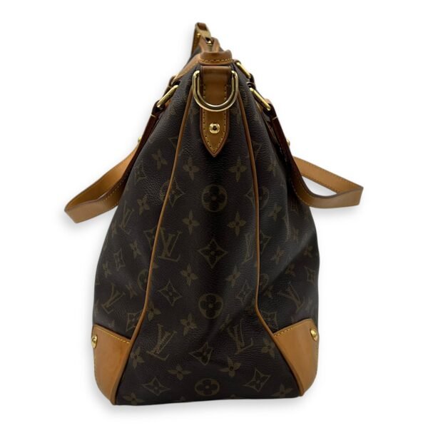 Estrela GM Brown Shoulder Bag in Monogram Coated Canvas, Gold hardware - Image 3