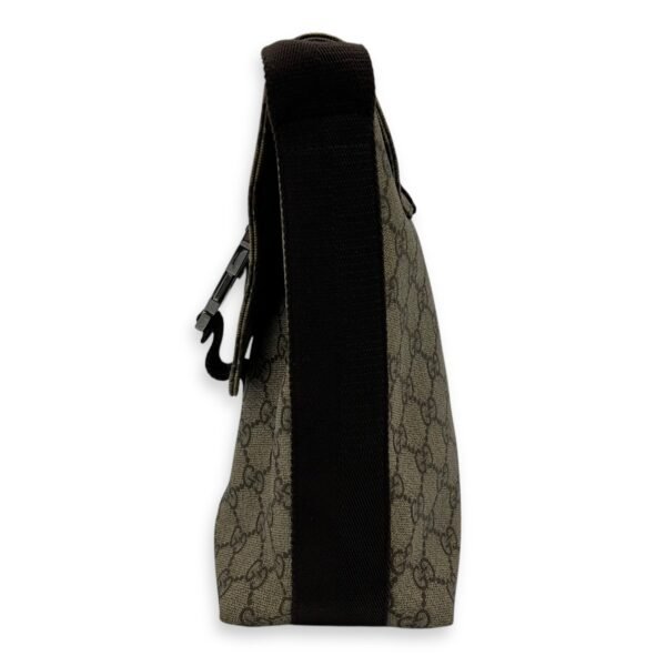 GG Supreme Messenger Brown in Coated Canvas, Silver hardware - Image 4