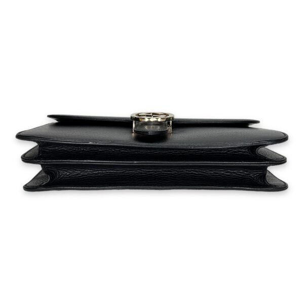 Interlocking G Black Crossbody Bag in Calfskin, Light Gold hardware - Image 5