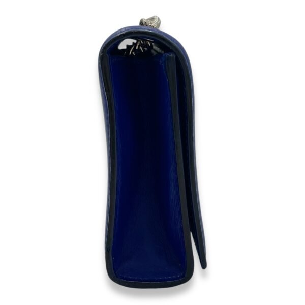 Kate Crossbody Bag Blue in Calfskin, Silver hardware - Image 4