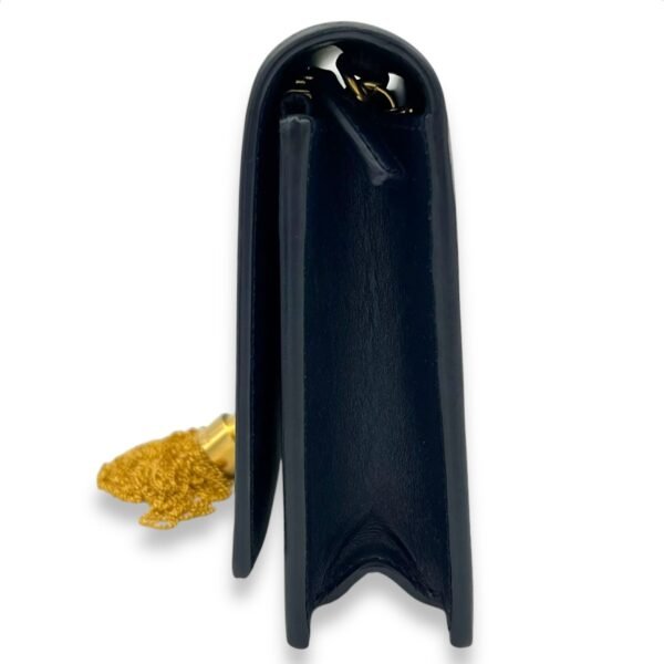 Kate Small Blue Wallet On Chain in Calfskin, Gold hardware - Image 4