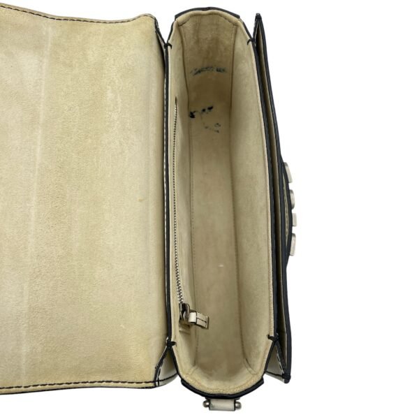J'adior White Crossbody Bag in Calfskin, Silver hardware - Image 6