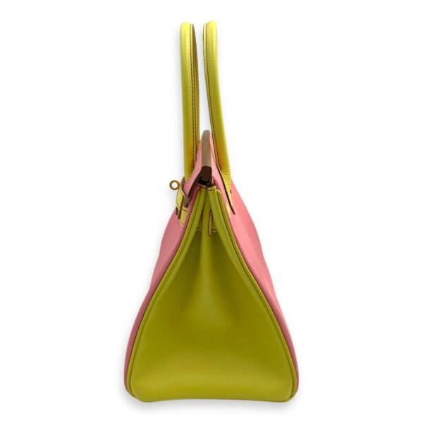 HSS Birkin 30 Rose Confetti/ Lime in Chevre Mysore, Gold hardware - Image 4