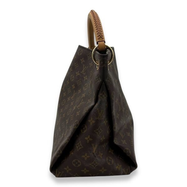 Artsy Top Handle Bag Brown in Monogram Coated Canvas, Gold hardware - Image 4