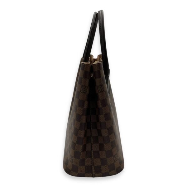 Kensington Top Handle Bag Brown in Coated Canvas, Gold hardware - Image 4