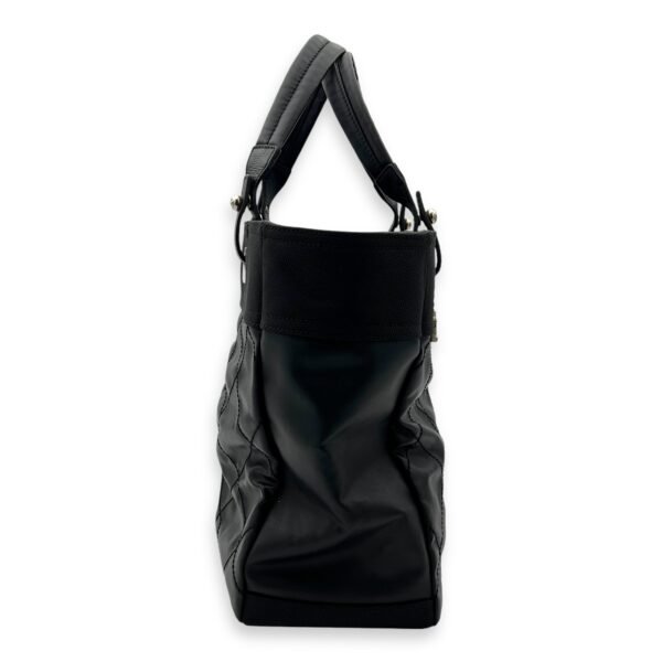 Biarritz Tote Bag Black in Coated Canvas, Silver hardware - Image 4
