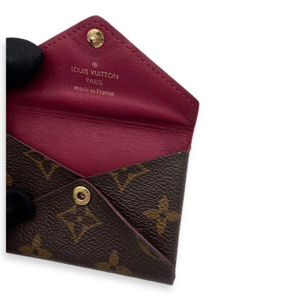 Kirigami Pouch Brown in Monogram Coated Canvas, Gold hardware - Image 12