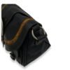 Gaucho Black Crossbody Bag in Calfskin, Ruthenium hardware - Image 9