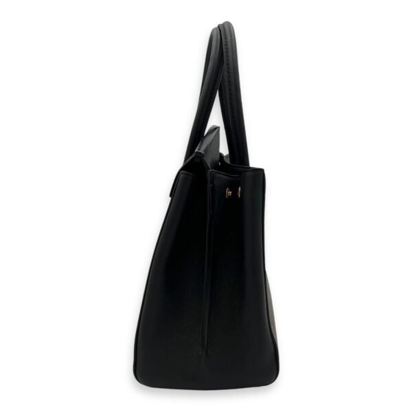 Florine Brown Top Handle Bag in Canvas, Gold hardware - Image 4