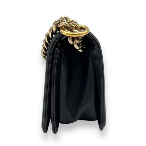Boy Shoulder Bag Black in Calfskin, Gold hardware - Image 4