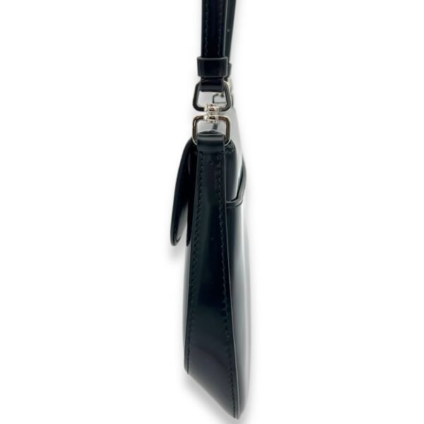 Cleo Shoulder Bag Black in Calfskin, Silver hardware - Image 4
