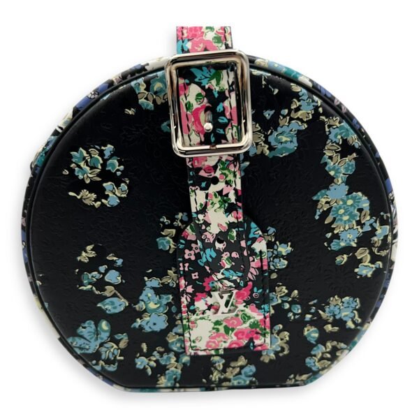 Floral Print Petite Boite Chapeau Multi-colour Crossbody Bag in Calfskin, Silver hardware - Image 9