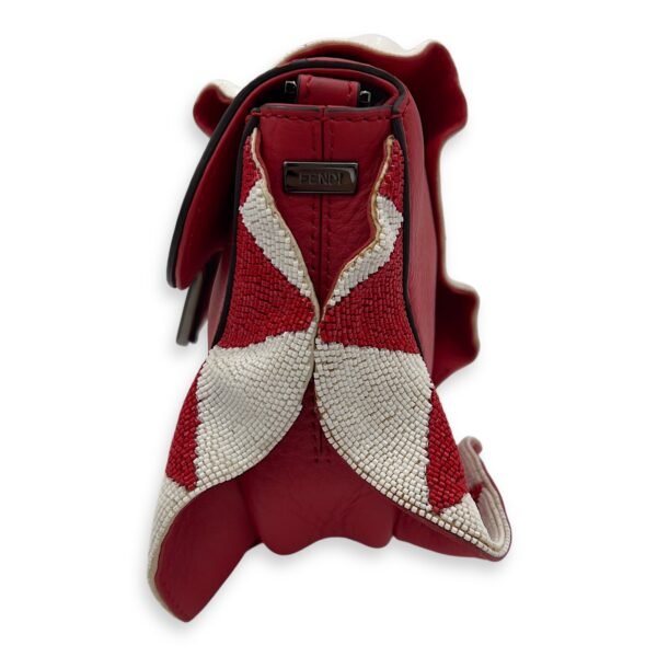 Baguette Shoulder Bag Red in Calfskin, Silver hardware - Image 8