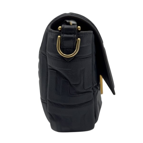 Baguette Blue Shoulder Bag in Calfskin, Gold hardware - Image 4