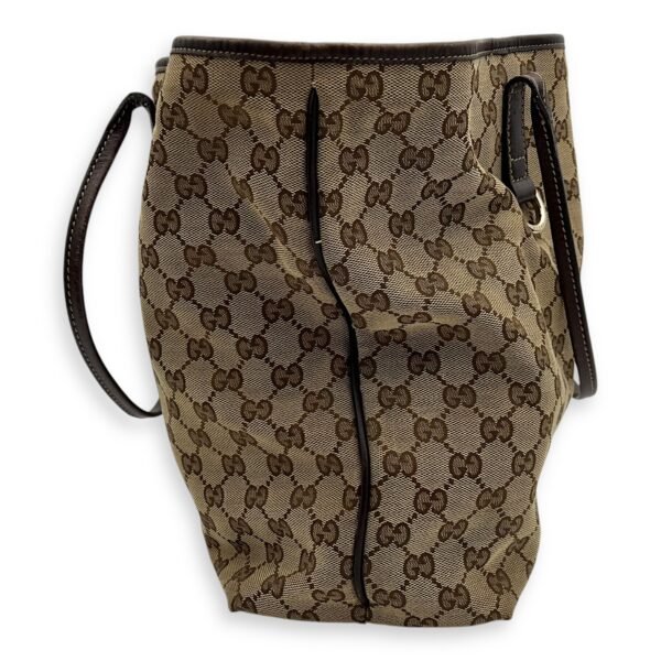 GG Tote Bag Brown in Canvas, Gold hardware - Image 4