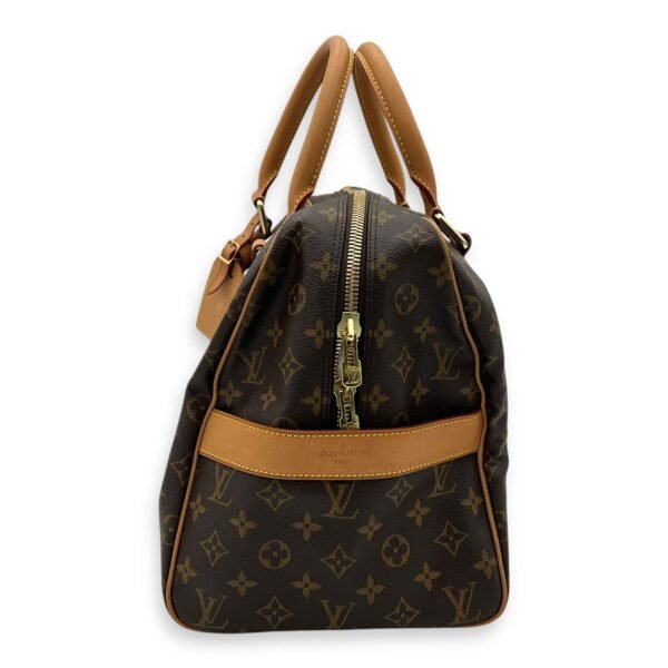 Carryall Travel Brown Top Handle Bag in Monogram Coated Canvas, Gold hardware - Image 4
