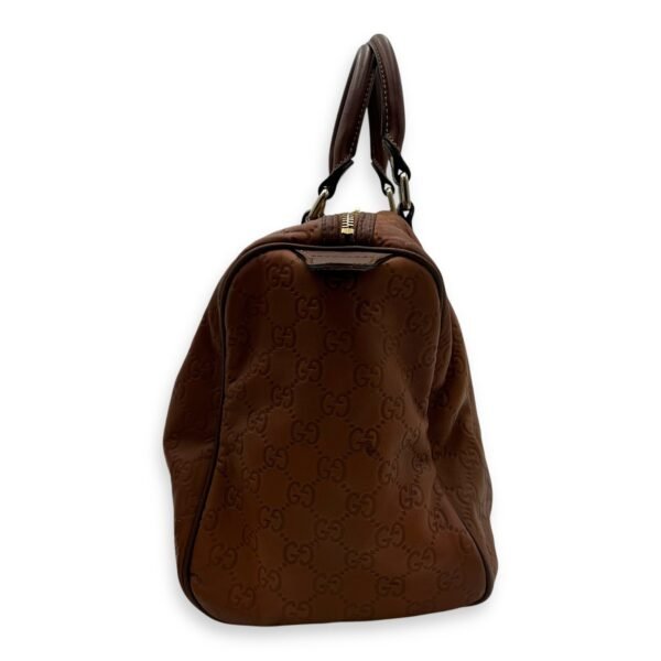 Guccissima Top Handle Bag Brown in Calfskin, Gold hardware - Image 4