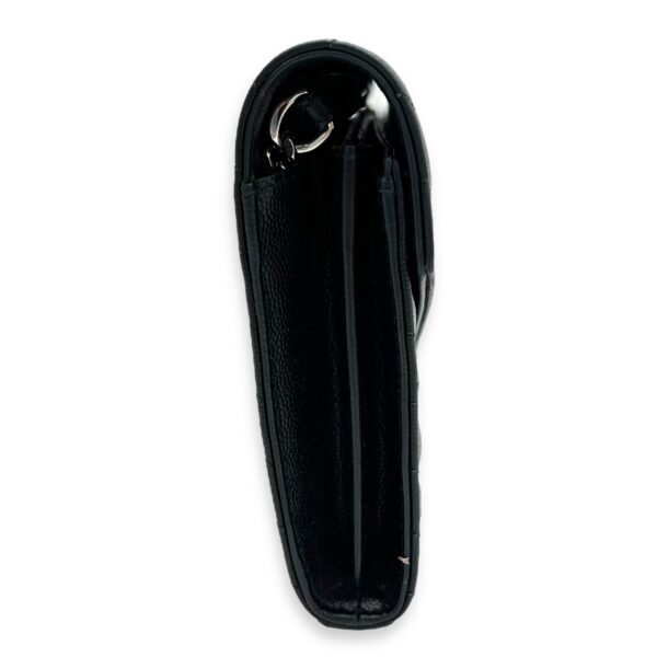 Cassandre Wallet On Chain Black in Caviar Leather, Silver hardware - Image 3