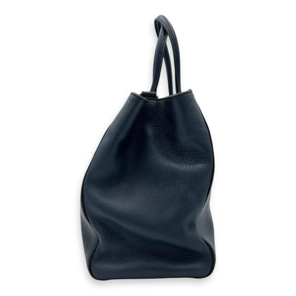 2Jours Blue Top Handle Bag in Calfskin, Silver hardware - Image 4