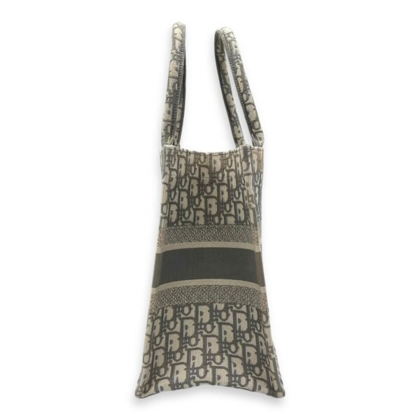Book Tote Medium Grey Top Handle Bag in Jacquard - Image 4