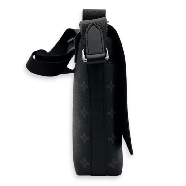 District PM Black Messenger in Monogram Coated Canvas, Silver hardware - Image 4
