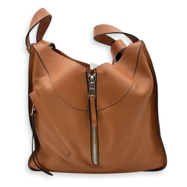 Hammock Medium Brown Shoulder Bag in Calfskin, Silver hardware - Image 4
