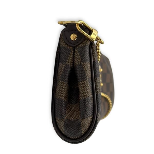 Eva Crossbody Bag Brown in Coated Canvas, Gold hardware - Image 4
