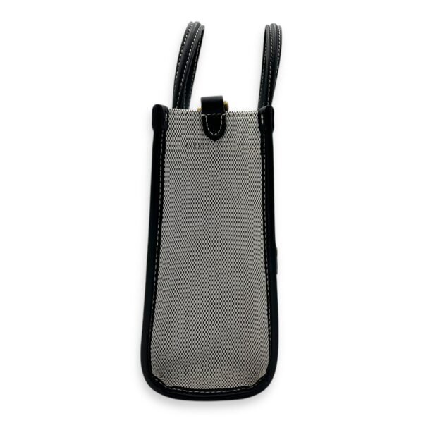 Freya Top Handle Bag Mini Black in Canvas, Gold hardware - Image 4