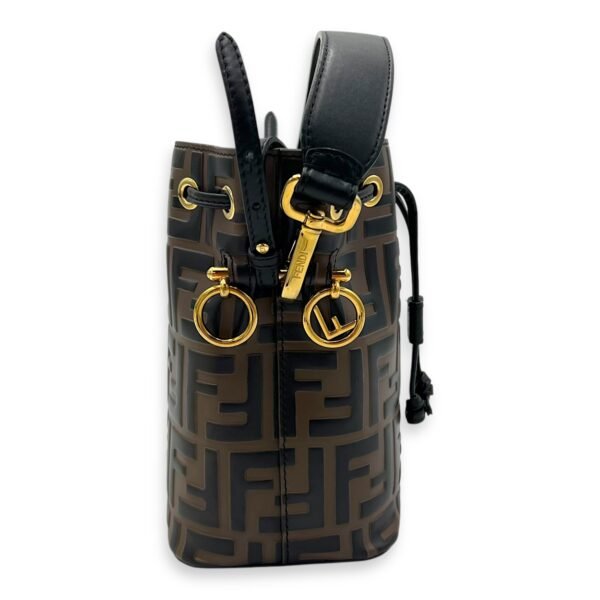 Mon Tresor Bucket Bag Brown in Calfskin, Gold hardware - Image 4