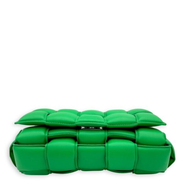 Cassette Green Shoulder Bag in Lambskin, Silver hardware - Image 4