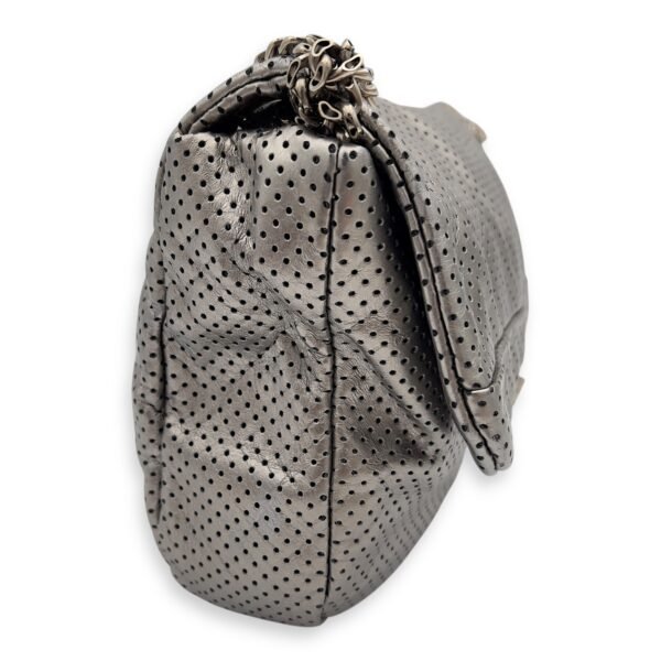2.55 Silver Shoulder Bag in Perforated Calfskin, Mixed hardware - Image 3