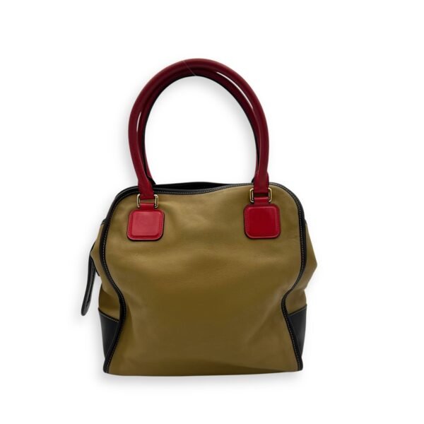 Amazona Top Handle Bag Beige in Calfskin, Gold hardware - Image 2