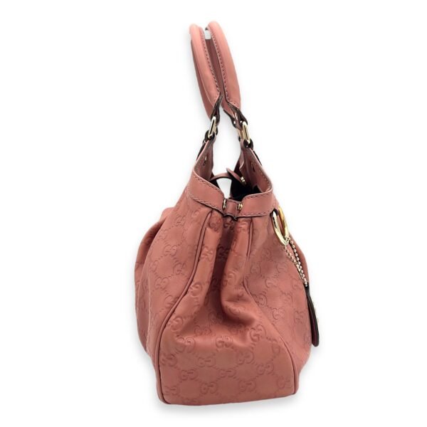 GG Top Handle Bag Pink in Calfskin, Silver hardware - Image 8
