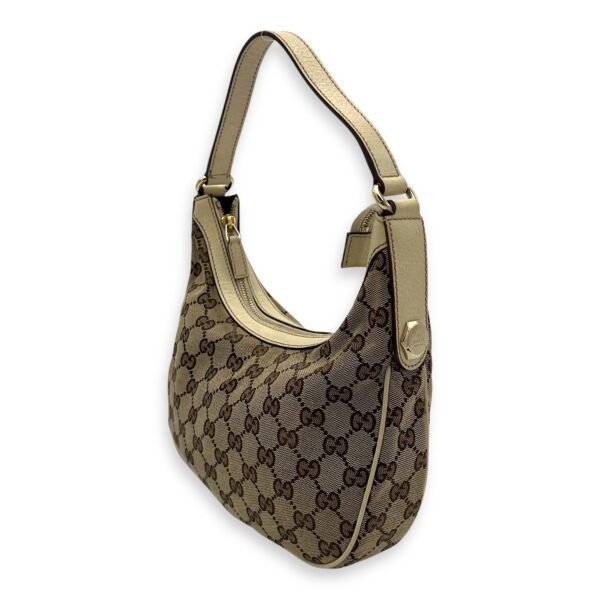 GG Shoulder Bag Brown in Canvas, Gold hardware - Image 4