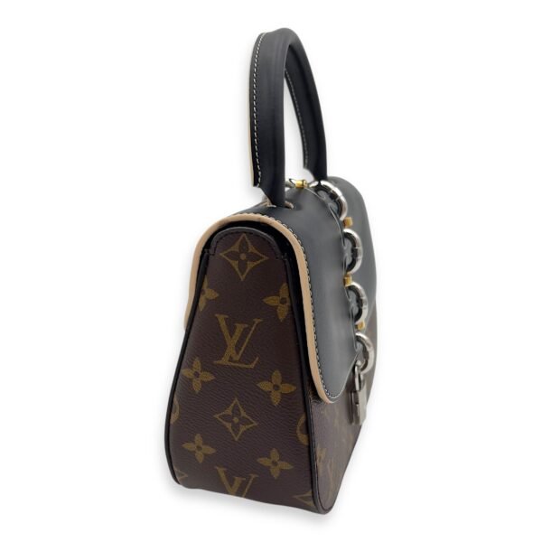 Chain It Top Handle Bag Brown in Monogram Coated Canvas, Silver hardware - Image 4