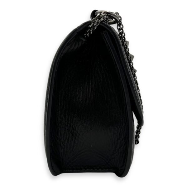 Glamlock Black Shoulder Bag in Calfskin, So Black hardware - Image 4