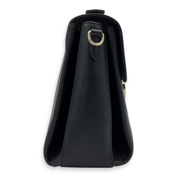 Interlocking G Top Handle Bag Black in Calfskin, Silver hardware - Image 4