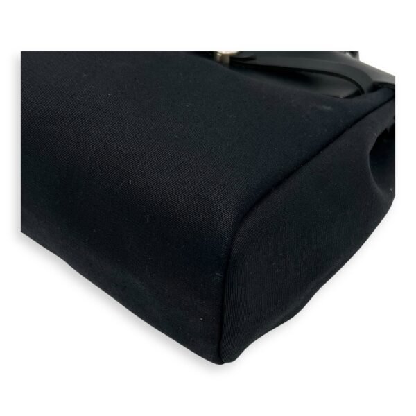 Herbag A Dos 31 Black Backpack in Canvas, Silver hardware - Image 13