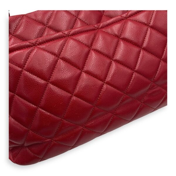CC Shoulder Bag Red in Caviar Leather, Silver hardware - Image 12