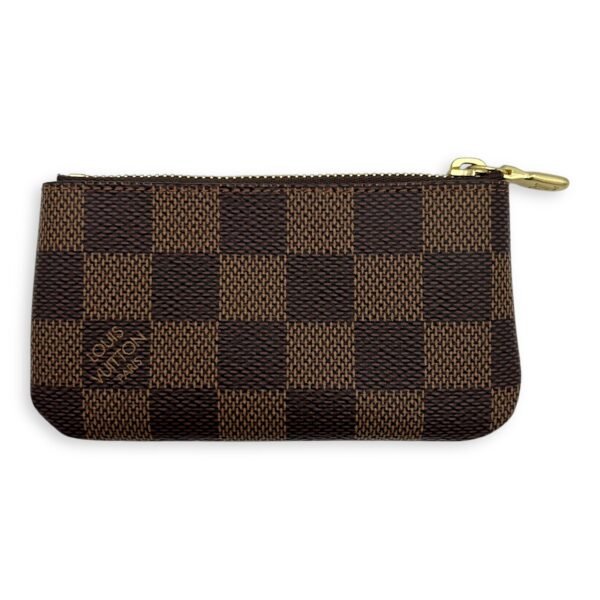 Key Damier Ebene Pouch in Coated Canvas, Gold hardware - Image 2