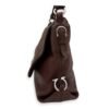 Gancini Shoulder Bag Brown in Calfskin, Silver hardware - Image 4