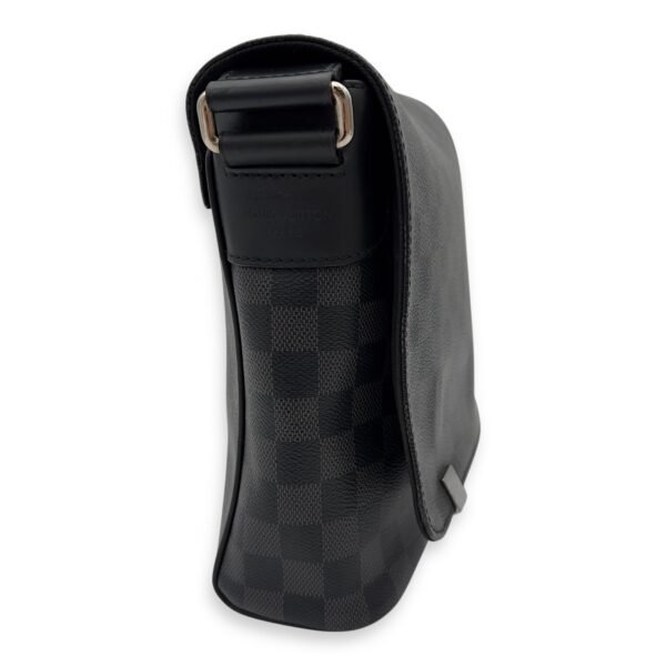District Messenger Graphite in Coated Canvas, Silver hardware - Image 4