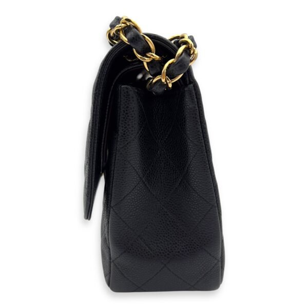 Classic Shoulder Bag Jumbo Black in Caviar Leather , Gold Hardware - Image 4