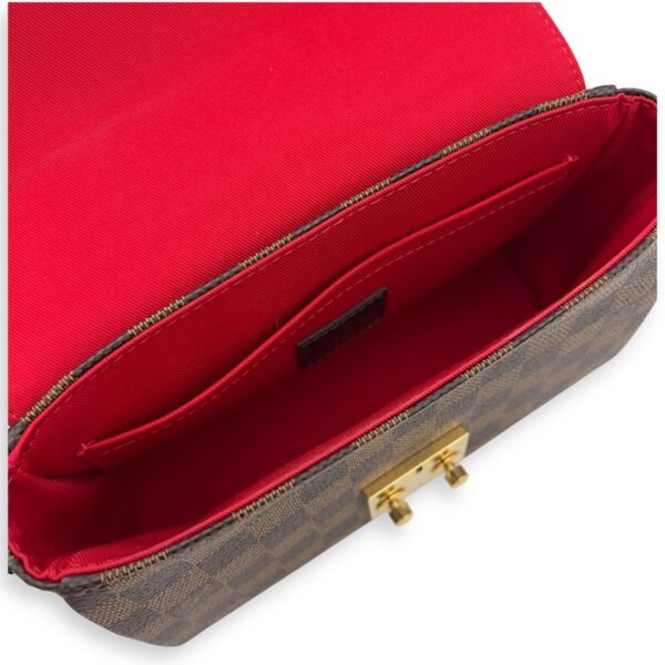 Croisette Top Handle Bag BB Brown in Coated Canvas, Gold hardware - Image 8