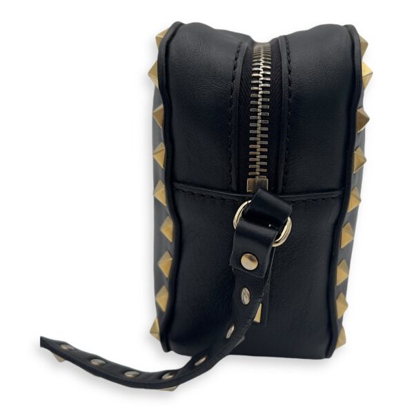 Studs Crossbody Bag Black in Calfskin, Gold hardware - Image 6