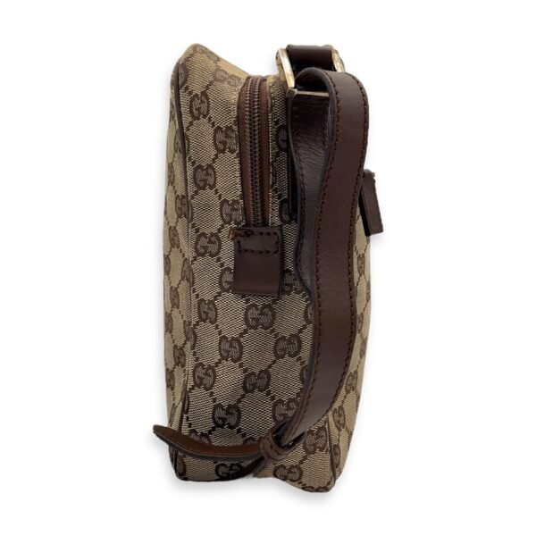 GG Crossbody Bag Brown in Canvas, Gold hardware - Image 5