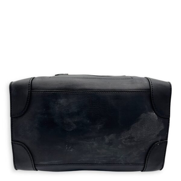 Luggage Mini Black Top Handle Bag in Calfskin, Gold hardware - Image 4