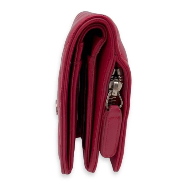 CC Wallet Pink in Lambskin, Silver hardware - Image 3